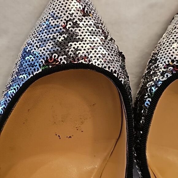 Christian Louboutin Pigalle Follies 100 Reversable Sequin Pointed Pumps 39.5 - Picture 11 of 12